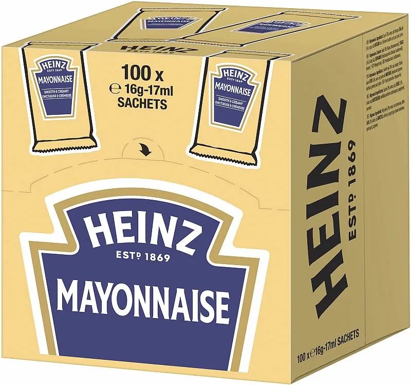 Heinz Mayonnaise 70% 17ml Portion - 100 x 17ml
